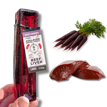 Wag & Bright 🍁 Beef Liver Mighty Marrows Collagen Dental Chew for Dogs