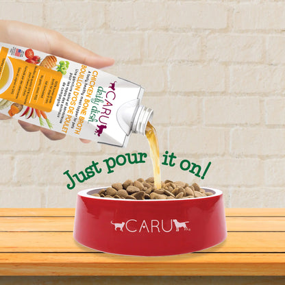Caru Daily Dish Chicken Broth for Dogs & Cats 17.6oz