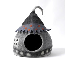 Karma Cat Wool Felt Fairy House Grey