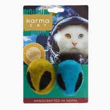 KARMA CAT – 2 Pack Wool Felt Alien Heads