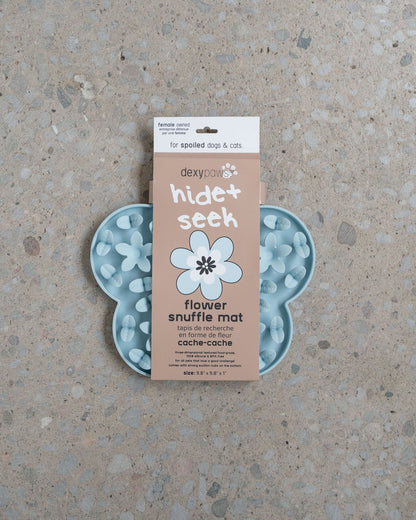 Dexypaws 🍁Blue Flower Enrichment Snuffle Mat