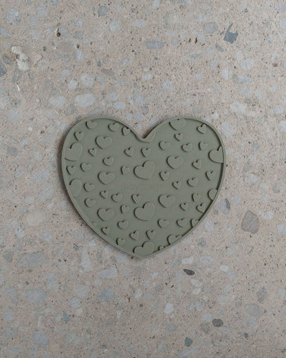 DexyPaws 🍁Khaki Green Heart Enrichment Lick Mat