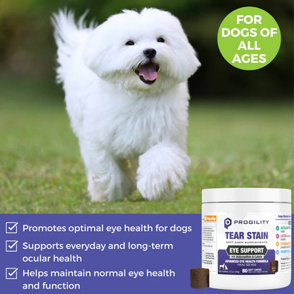 Progility Tear Stain Eye Support 80 Soft Chews