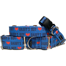 Wiggle Bumz🍁 Daddy's Boy Blue Martingale Dog Collar