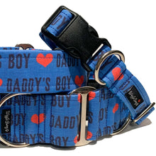 Wiggle Bumz🍁 Daddy's Boy Blue Martingale Dog Collar