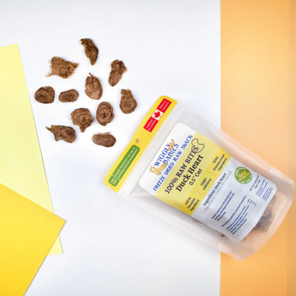Wiggly Babies🍁 Raw Bites Freeze Dried Duck Heart Treats 50g