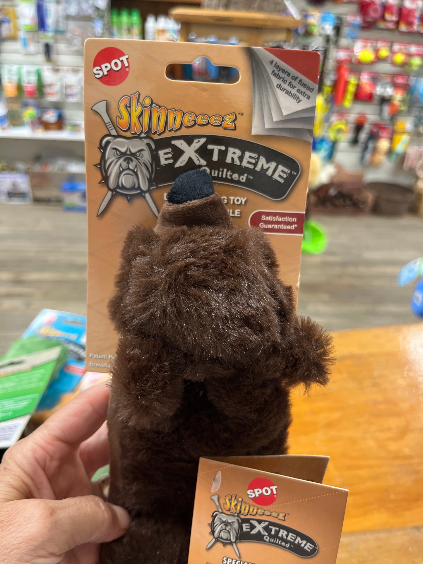 Spot® Skinneeez™ Extreme Quilted Beaver 23" Dog Toy