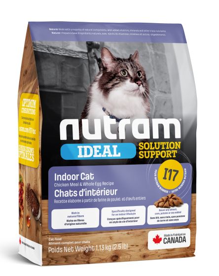 Nutram🍁 Ideal (I17) Indoor Cat, Chicken and Whole Eggs for Cats