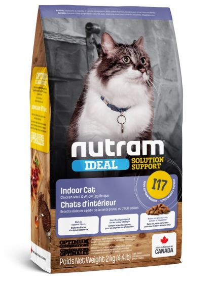 Nutram🍁 Ideal (I17) Indoor Cat, Chicken and Whole Eggs for Cats