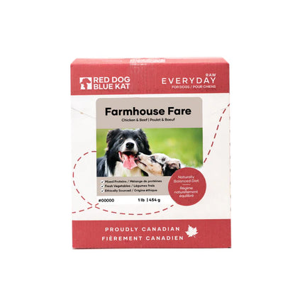 RDBK 🍁Everyday Raw for Dogs Chicken & Beef Farmhouse  Fare 4 x 1/4lb