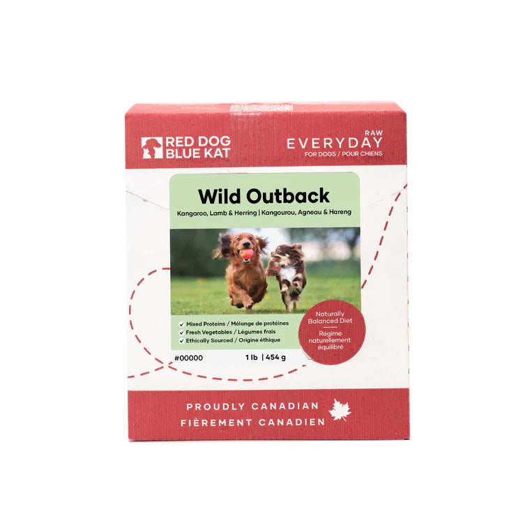 RDBK🍁 Everyday Raw for Dogs Kangaroo, Lamb & Herring Wild Outback 4 x 1/4lb