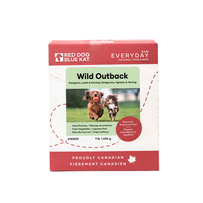 RDBK🍁 Everyday Raw for Dogs Kangaroo, Lamb & Herring Wild Outback 4 x 1/4lb