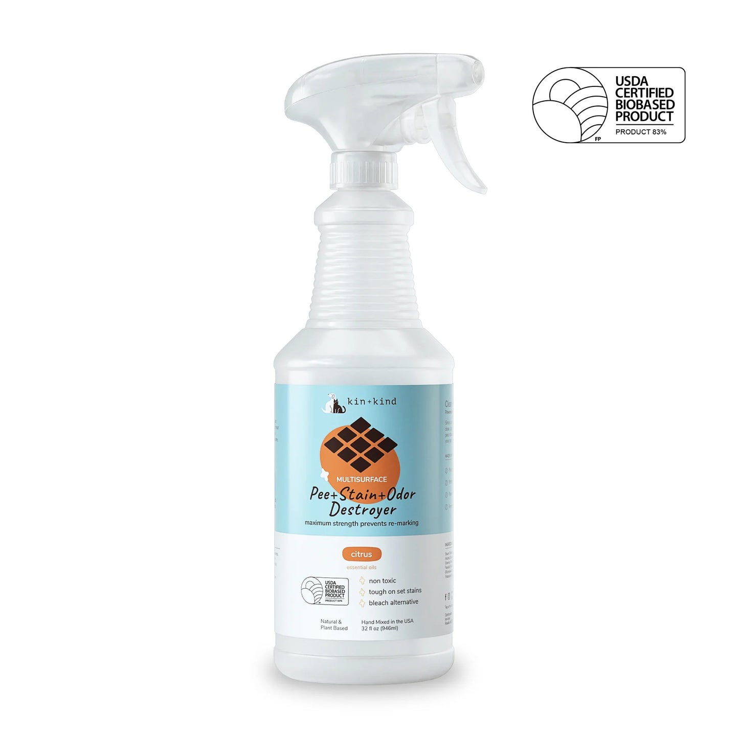 Kin+Kind Pee+Stain+Odor Destroyer Citrus (Multi-Surface)