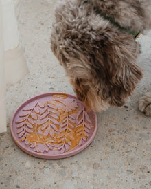 DexyPaws 🍁Blush Pink Circle Shapes and Leaves Lick Mat