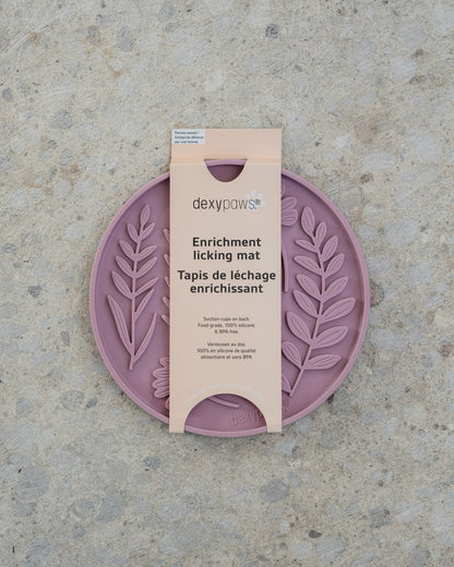 DexyPaws 🍁Blush Pink Circle Shapes and Leaves Lick Mat