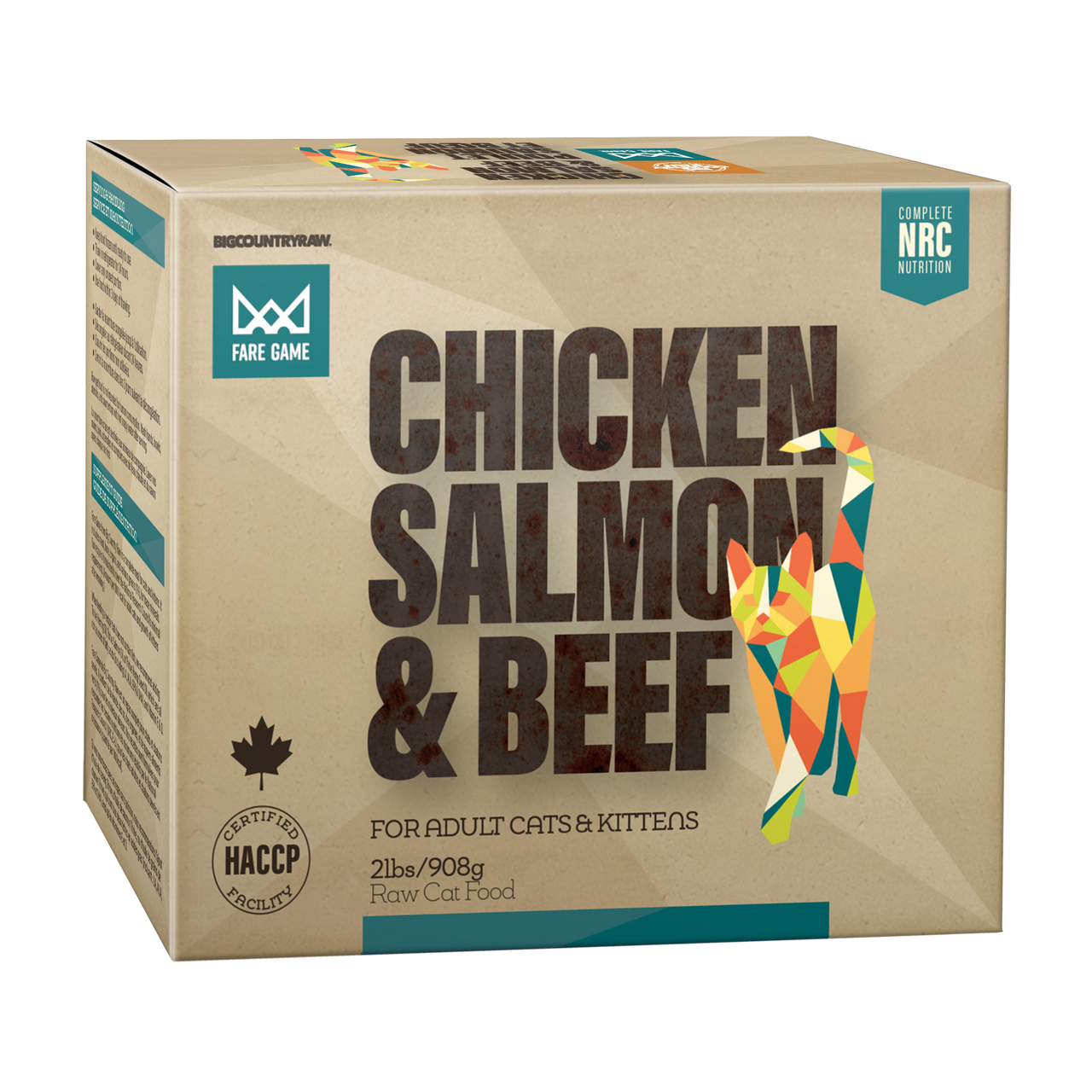 Big Country Raw 🍁Fare Game Chicken & Salmon With Beef 2Lb