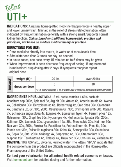 HomeoPet 🍁Feline UT +  15ml