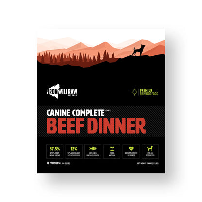 Iron Will Raw 🍁Canine Complete Beef Dinner 12lb