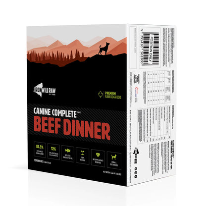 Iron Will Raw 🍁Canine Complete Beef Dinner 12lb