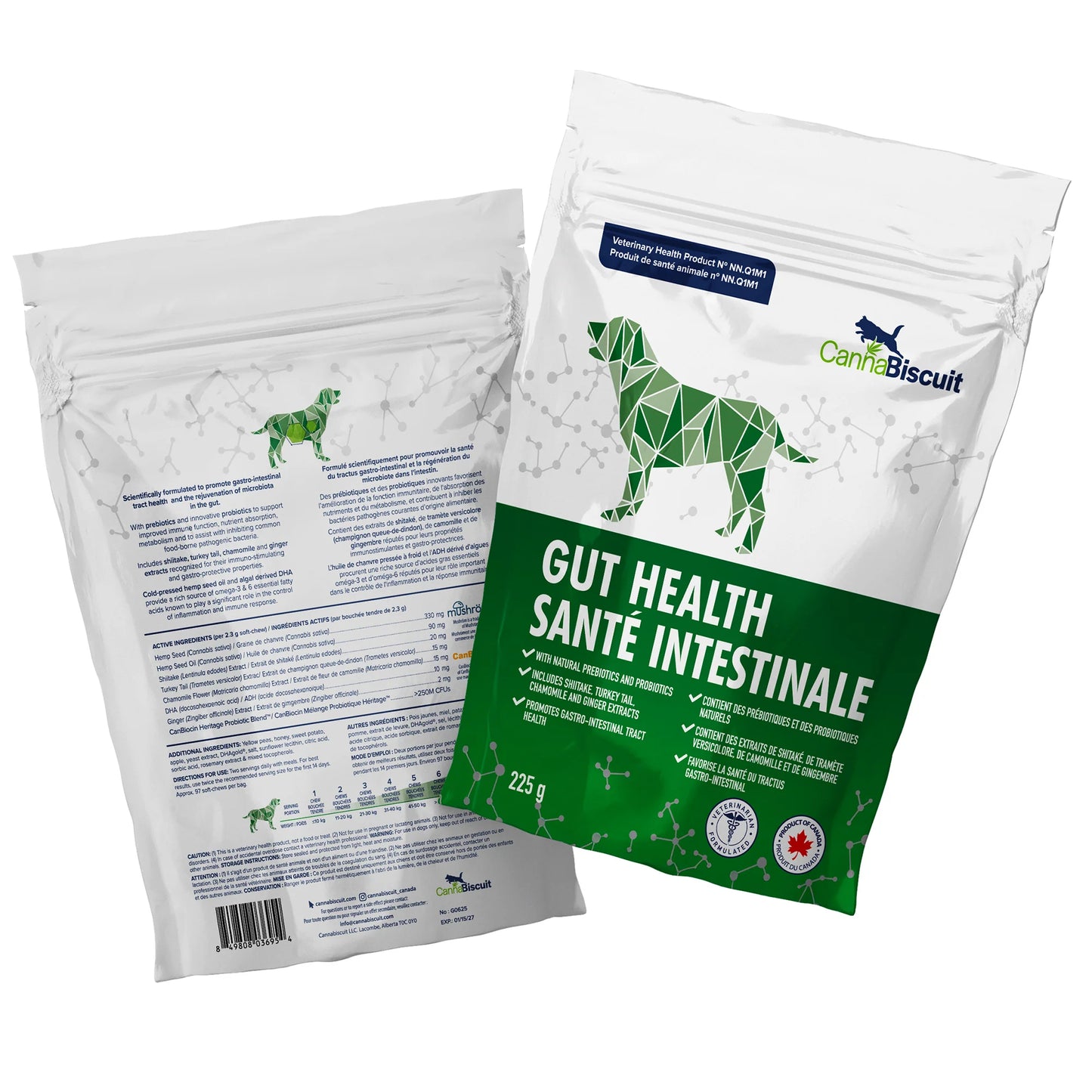 CannaBiscuit 🍁Gut Health with Canine Specific Probiotic Blend 225g