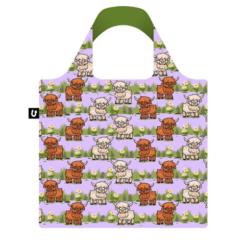 Highland Cows Foldable Tote 🍁Uptown Sox Ltd.