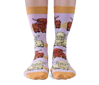 Highland Cows Socks 🍁 Uptown Sox