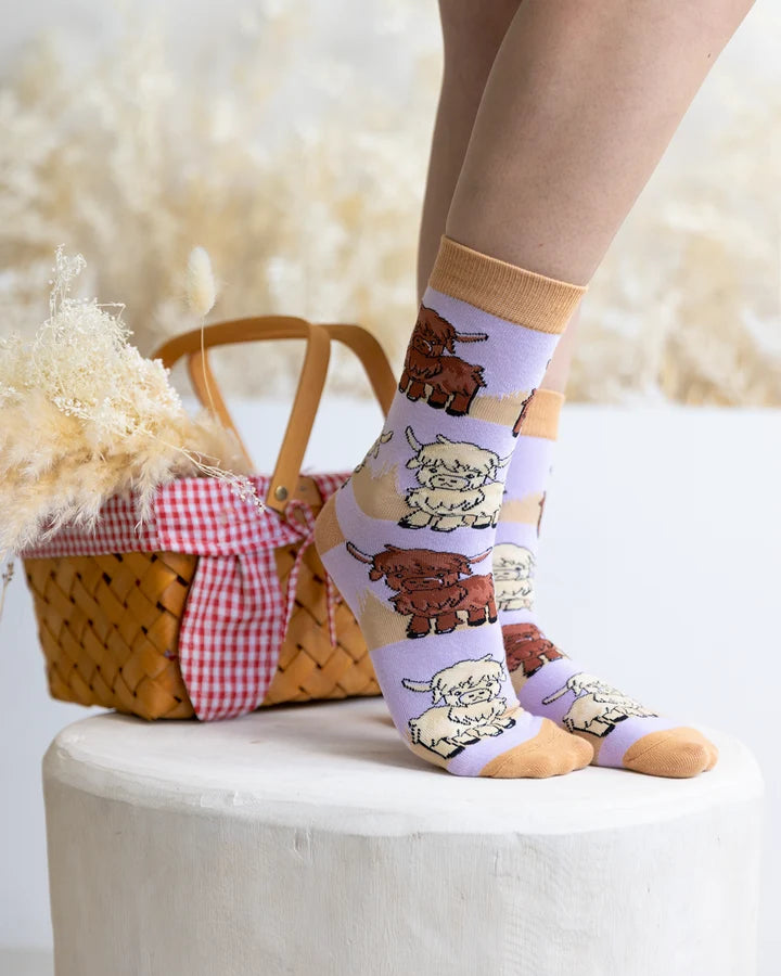 Highland Cows Socks 🍁 Uptown Sox