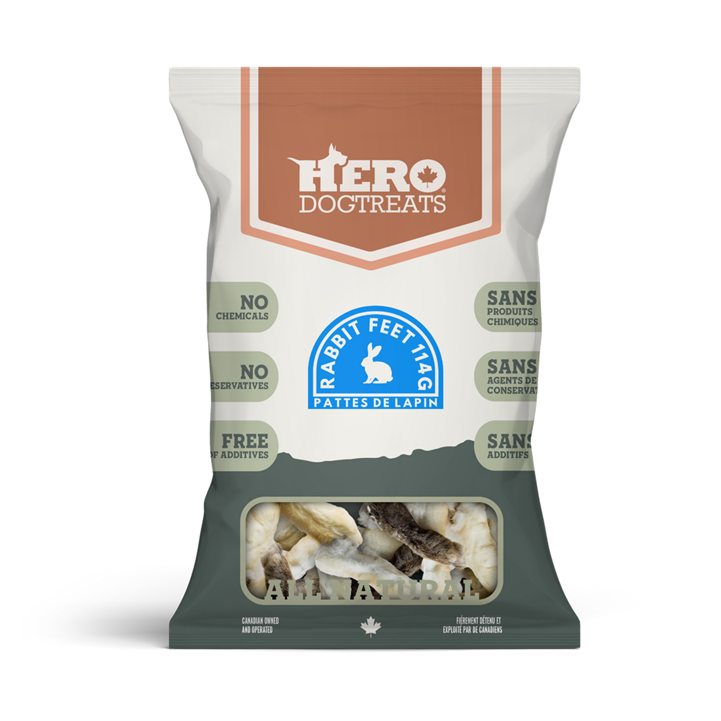 Hero Dog Treats Rabbit Feet 114g