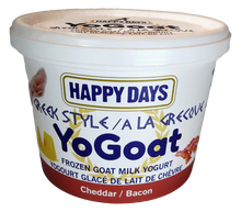 HAPPY DAYS YoGoat Cheddar/Bacon Greek Style Frozen Goat Milk Yogurt 475gm