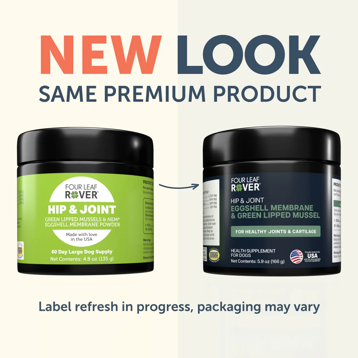 Four Leaf Rover Hip & Joint Green Lipped Mussels & NEM Eggshell Membrane