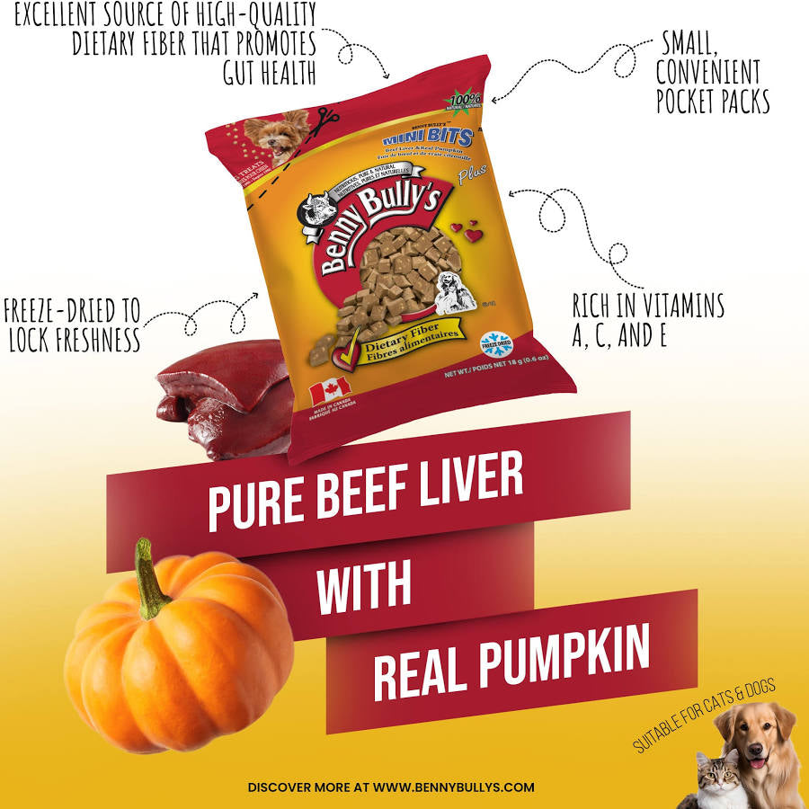 Benny Bullys 🍁Beef Liver & Pumpkin Mini Bags 16g