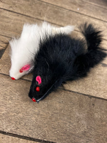 Precious Pawz 🍁3" Rabbit Fur Mice Cat Toy