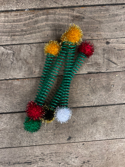 Precious Pawz 🍁Mini Glitter PomPom Spiral Cat Toy