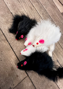 Precious Pawz 🍁3" Rabbit Fur Mice Cat Toy