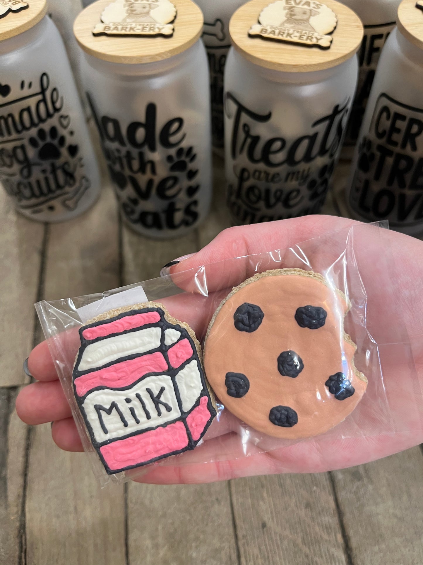 Bacon Peanut Butter Icing Cookies 🍁Eva's Doggy Barkery