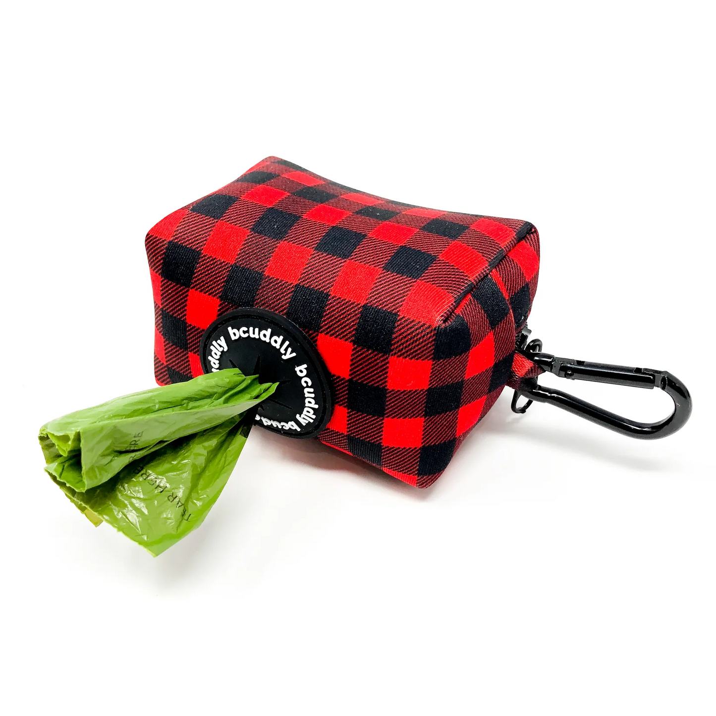 BCuddly Red Plaid Poop Bag Holder