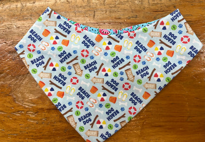 Colly's Creation 🍁Beach Dog & Watermelon Reversible Bandanna