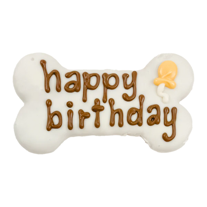Bosco & Roxy's 🍁White Happy Birthday Bone | Natural Birthday