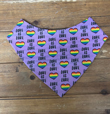 Colly's Creations 🍁 Love Is Love Rainbow Striped Reversible Bandana