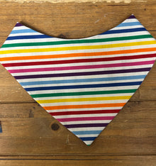Colly's Creations 🍁 Love Is Love Rainbow Striped Reversible Bandana