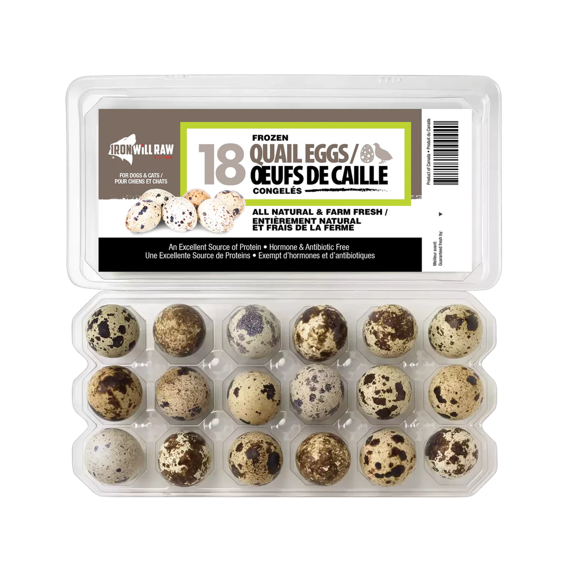 Iron Will Raw 🍁Quail Eggs 18pk