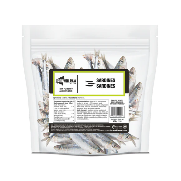 Iron Will Raw 🍁Sardines 1lb