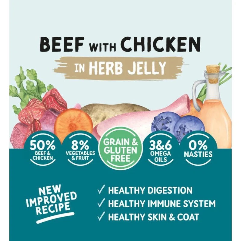Naturo Beef & Chicken: Grain-Free Wet Dog Food 390g