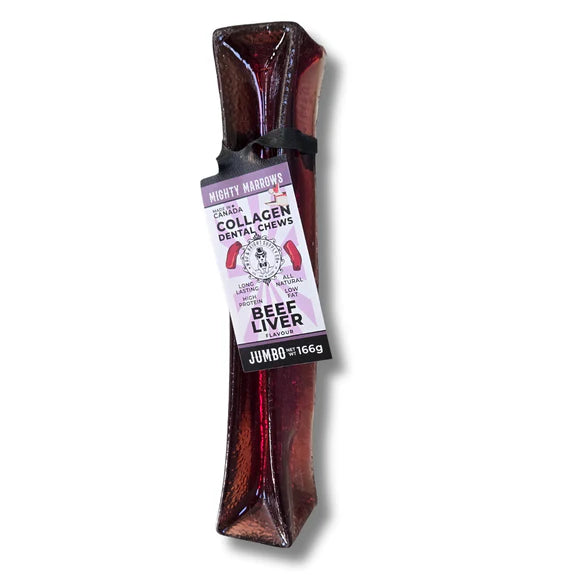 Wag & Bright Mighty Marrows Beef Liver Collagen Dental Chew for Dogs