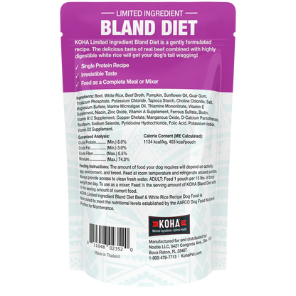 KOHA Bland Diet Beef & White Rice 12.5oz
