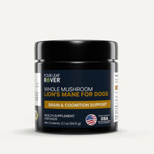 Four Leaf Rover Lion's Mane Organic Mushroom Extract - 60 Day Large Dog Supply 1.2oz