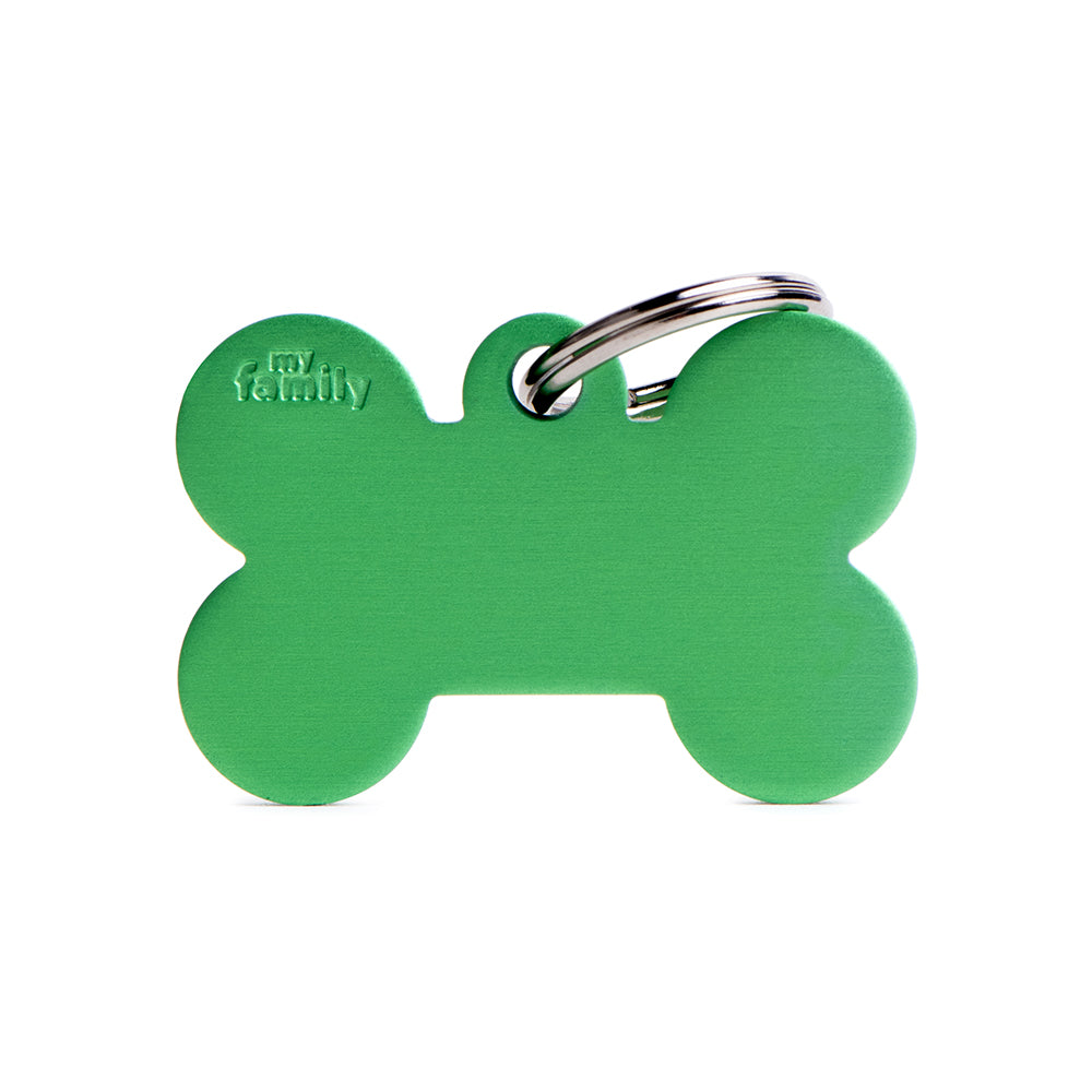 My Family Basic Bone Green - Engravable ID Tag