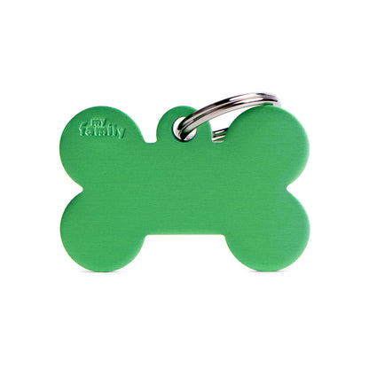 My Family Basic Bone Green - Engravable ID Tag