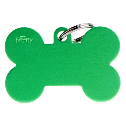My Family Basic Bone Green - Engravable ID Tag