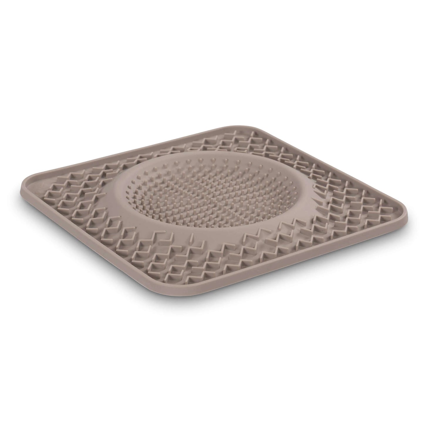 Messy Mutts 🍁Silicone Therapeutic Licking Bowl Mat 10x10 Grey